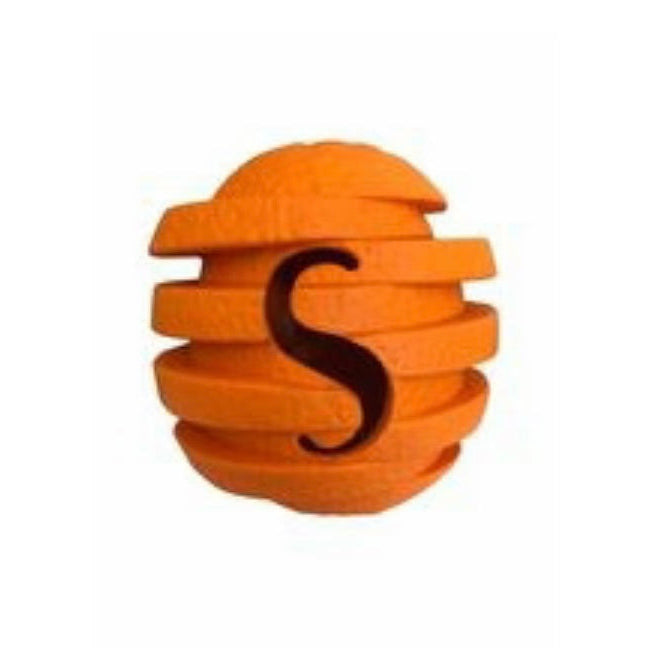 Natural Rubber Orange 'S' Ball Treat Release Toy – Ace Dog Supplies